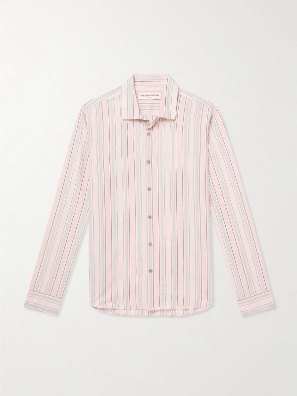 Giles Slim-Fit Striped Cotton Shirt Giles Slim-Fit Striped Cotton Shirt