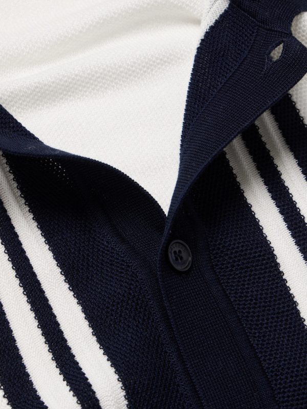 Tiernan Striped Mercerised Organic Cotton-Piqué Shirt - CU Tiernan Striped Mercerised Organic Cotton-Piqué Shirt - CU