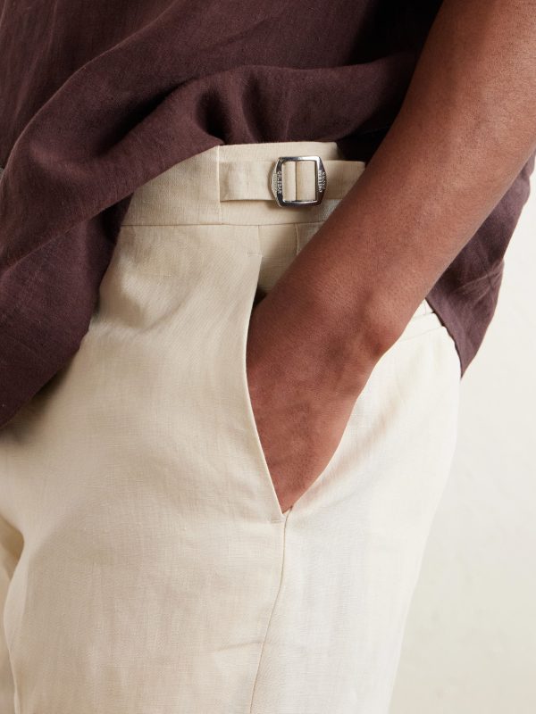 Griffon Tapered Linen Trousers - CU