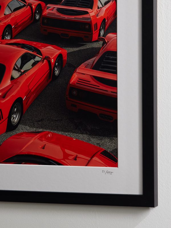 Framed Ferrari F40 Print, 16" x 20" - CU Framed Ferrari F40 Print, 16" x 20" - CU