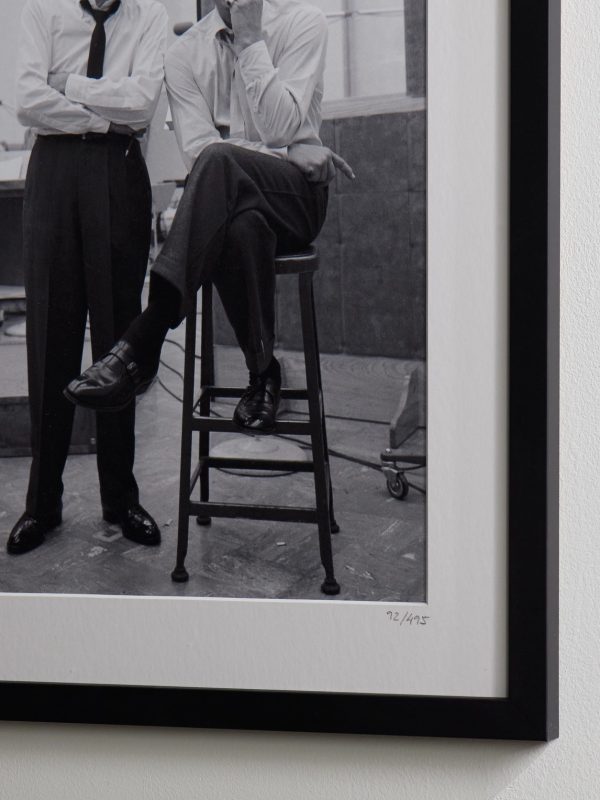 Framed 1965 Dean Martin and Frank Sinatra Recording in LA Print, 16" x 20" - CU Framed 1965 Dean Martin and Frank Sinatra Recording in LA Print, 16" x 20" - CU