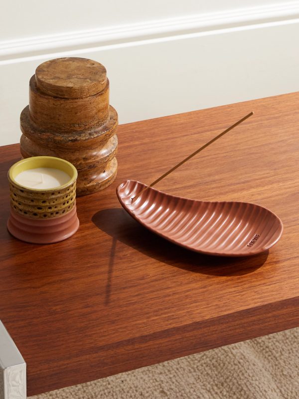 Ivy Ceramic and Bamboo Incense Set - OU
