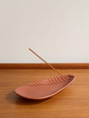 Tomato Leaves Ceramic and Bamboo Incense Set
