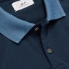 Two-Tone Stretch-Linen and Cotton-Blend Jersey Polo Shirt - CU Two-Tone Stretch-Linen and Cotton-Blend Jersey Polo Shirt - CU