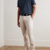 Two-Tone Stretch-Linen and Cotton-Blend Jersey Polo Shirt - OU Two-Tone Stretch-Linen and Cotton-Blend Jersey Polo Shirt - OU