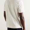 Two-Tone Stretch-Linen and Cotton-Blend Jersey Polo Shirt - BK