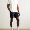 Two-Tone Stretch-Linen and Cotton-Blend Jersey Polo Shirt - OU