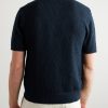 Organic Cotton-Blend Bouclé Polo Shirt - BK Organic Cotton-Blend Bouclé Polo Shirt - BK