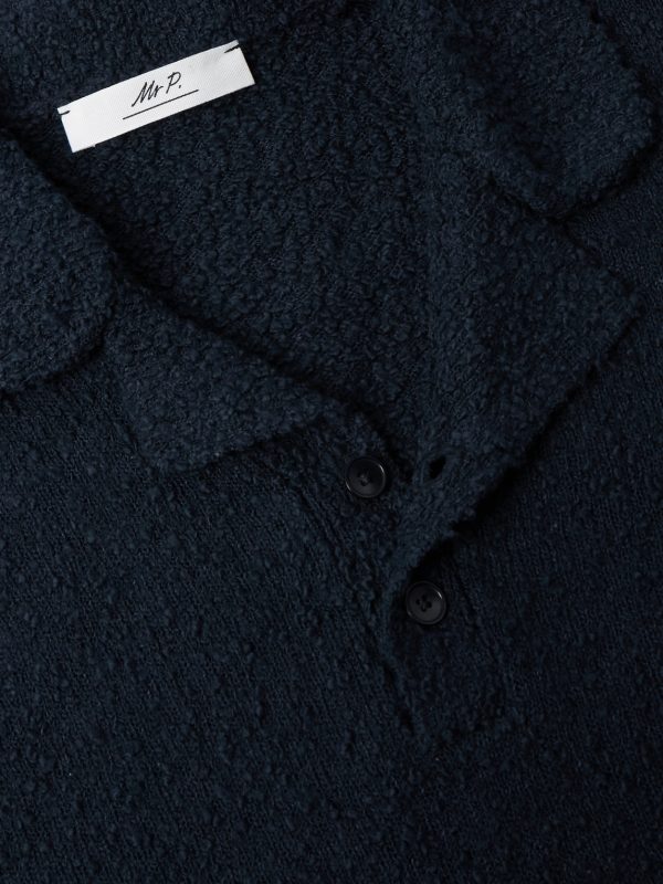 Organic Cotton-Blend Bouclé Polo Shirt - CU Organic Cotton-Blend Bouclé Polo Shirt - CU