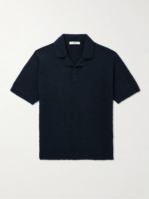 Organic Cotton-Blend Bouclé Polo Shirt Organic Cotton-Blend Bouclé Polo Shirt