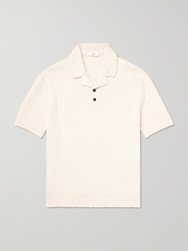 Organic Cotton-Blend Bouclé Polo Shirt Organic Cotton-Blend Bouclé Polo Shirt