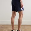 Striped Cotton-Jersey Drawstring Shorts - BK Striped Cotton-Jersey Drawstring Shorts - BK