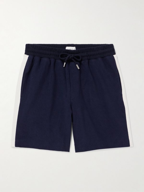 Striped Cotton-Jersey Drawstring Shorts Striped Cotton-Jersey Drawstring Shorts