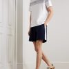 Striped Cotton-Jersey Drawstring Shorts - OU Striped Cotton-Jersey Drawstring Shorts - OU