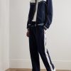 Clubhouse Striped Cotton-Blend Jersey Track Jacket - OU