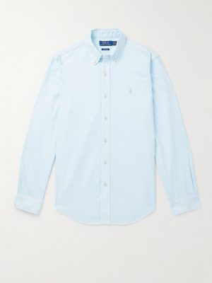 Button-Down Collar Logo-Embroidered Cotton Oxford Shirt Button-Down Collar Logo-Embroidered Cotton Oxford Shirt