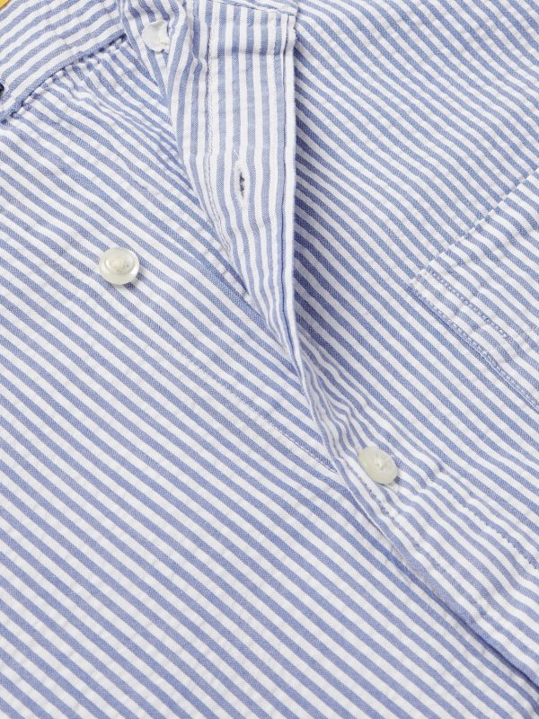 Button-Down Collar Striped Cotton-Seersucker Shirt - CU Button-Down Collar Striped Cotton-Seersucker Shirt - CU