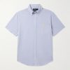 Button-Down Collar Striped Cotton-Seersucker Shirt Button-Down Collar Striped Cotton-Seersucker Shirt