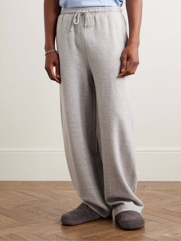 Daily Wide-Leg Cotton and Cashmere-Blend Jersey Sweatpants - FR Daily Wide-Leg Cotton and Cashmere-Blend Jersey Sweatpants - FR