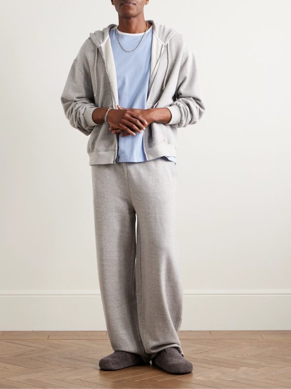 Daily Wide-Leg Cotton and Cashmere-Blend Jersey Sweatpants - OU Daily Wide-Leg Cotton and Cashmere-Blend Jersey Sweatpants - OU