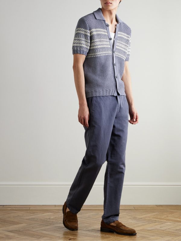 Striped Organic Cotton Shirt - OU Striped Organic Cotton Shirt - OU