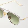 Flynn Aviator-Style Silver- and Gold-Tone Sunglasses - CU Flynn Aviator-Style Silver- and Gold-Tone Sunglasses - CU