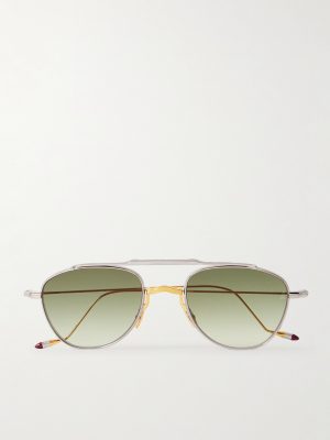 Flynn Aviator-Style Silver- and Gold-Tone Sunglasses Flynn Aviator-Style Silver- and Gold-Tone Sunglasses
