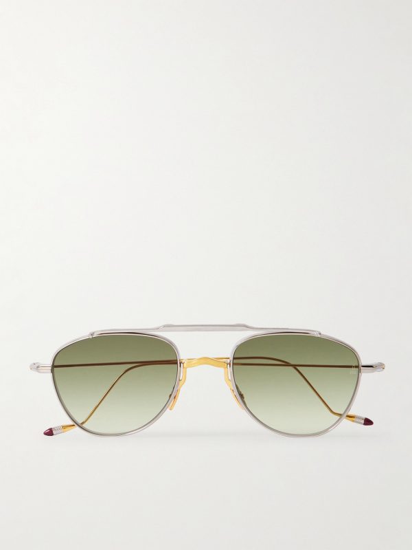 Flynn Aviator-Style Silver- and Gold-Tone Sunglasses Flynn Aviator-Style Silver- and Gold-Tone Sunglasses