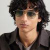 Flynn Aviator-Style Silver- and Gold-Tone Sunglasses - OU Flynn Aviator-Style Silver- and Gold-Tone Sunglasses - OU