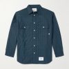 Logo-Appliquéd Checked Cotton-Broadcloth Shirt Logo-Appliquéd Checked Cotton-Broadcloth Shirt