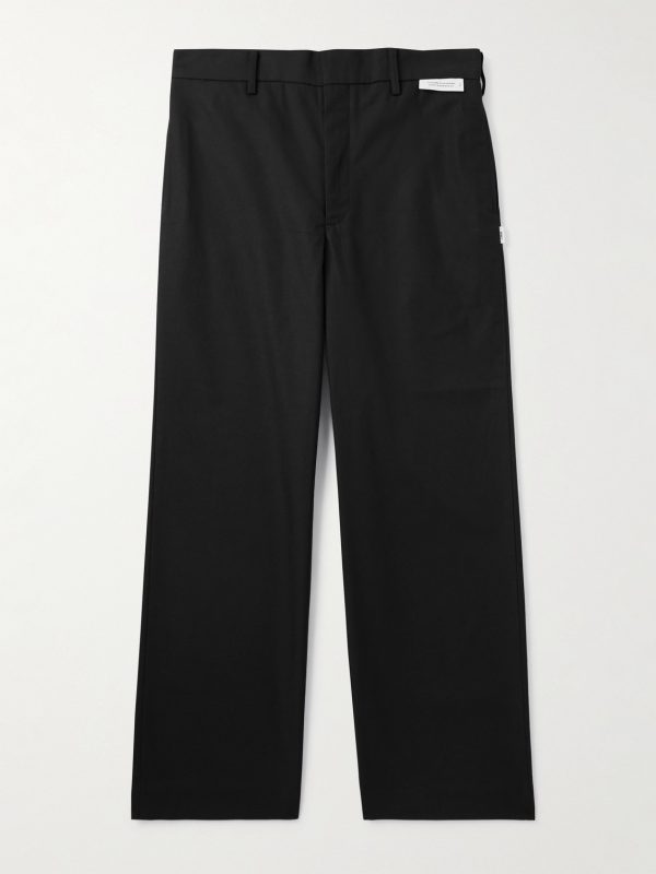 Straight-Leg Cropped Canvas Trousers Straight-Leg Cropped Canvas Trousers