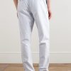 Straight-Leg Striped Cotton Oxford Trousers - BK