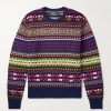 Fair Isle Cotton, Wool and Linen-Blend Sweater Fair Isle Cotton, Wool and Linen-Blend Sweater