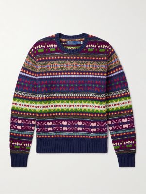 Fair Isle Cotton, Wool and Linen-Blend Sweater Fair Isle Cotton, Wool and Linen-Blend Sweater