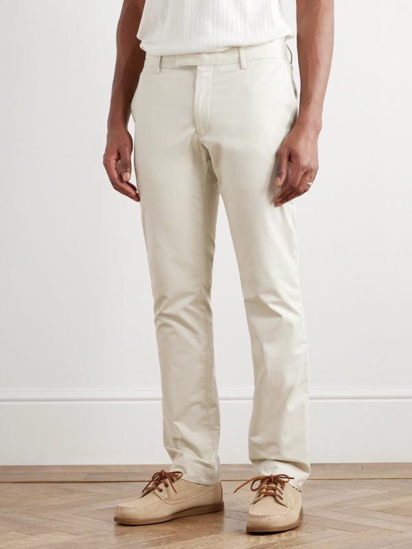 Slim-Fit Stretch-Cotton Twill Trousers - FR Slim-Fit Stretch-Cotton Twill Trousers - FR