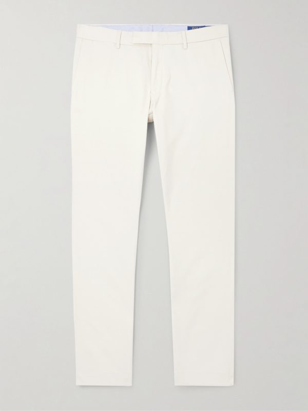 Slim-Fit Stretch-Cotton Twill Trousers Slim-Fit Stretch-Cotton Twill Trousers