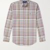 Button-Down Collar Checked Cotton-Twill Shirt
