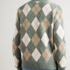 Argyle Intarsia-Knit Cotton and Wool-Blend Sweater - BK Argyle Intarsia-Knit Cotton and Wool-Blend Sweater - BK