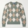 Argyle Intarsia-Knit Cotton and Wool-Blend Sweater Argyle Intarsia-Knit Cotton and Wool-Blend Sweater