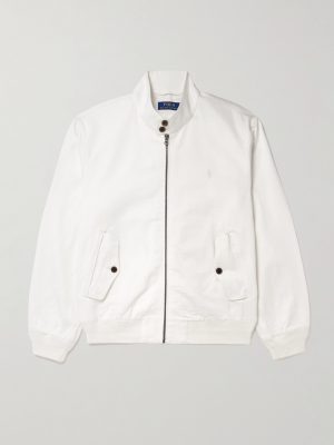 Logo-Embroidered Cotton-Twill Bomber Jacket Logo-Embroidered Cotton-Twill Bomber Jacket
