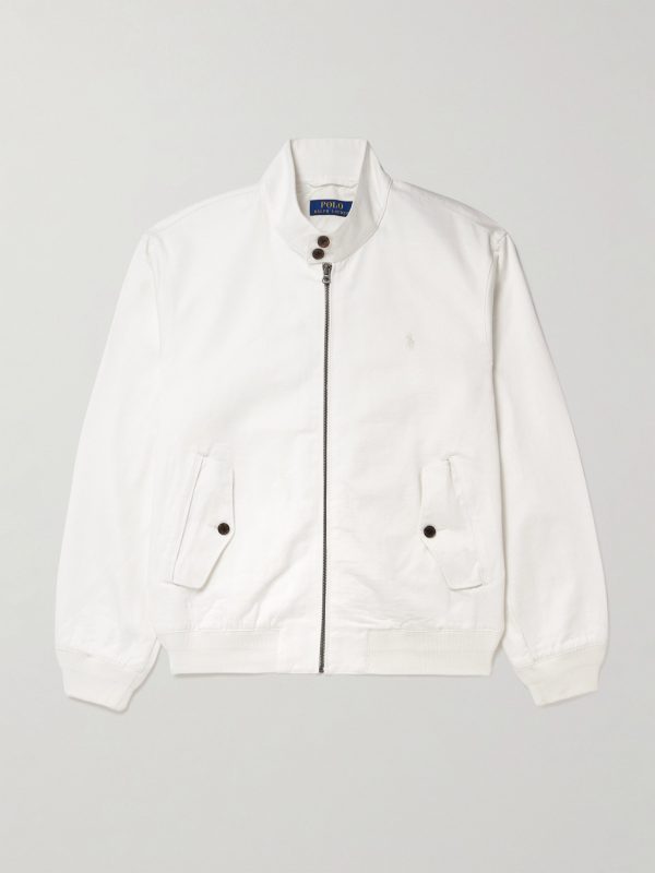 Logo-Embroidered Cotton-Twill Bomber Jacket Logo-Embroidered Cotton-Twill Bomber Jacket