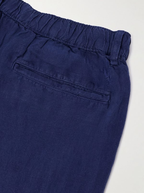 Straight-Leg Pleated Linen Trousers - CU Straight-Leg Pleated Linen Trousers - CU