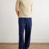 Straight-Leg Pleated Linen Trousers - OU Straight-Leg Pleated Linen Trousers - OU