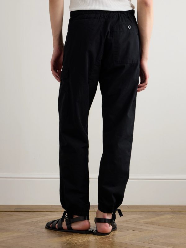 Beachcomber Tapered Cotton-Canvas Cargo Trousers - BK Beachcomber Tapered Cotton-Canvas Cargo Trousers - BK