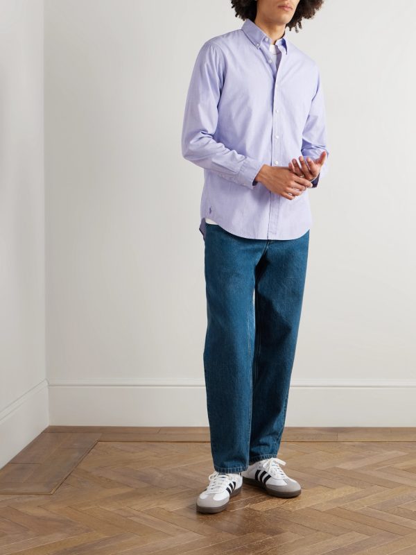 Button-Down Collar Cotton Shirt - OU Button-Down Collar Cotton Shirt - OU