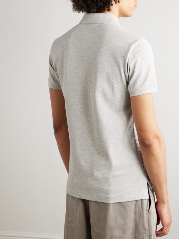 Slim-Fit Logo-Embroidered Cotton-Piqué Polo Shirt - BK Slim-Fit Logo-Embroidered Cotton-Piqué Polo Shirt - BK