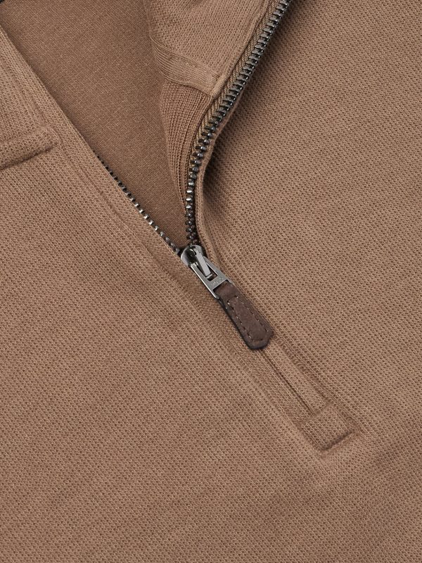 Logo-Embroidered Cotton-Jersey Half-Zip Sweatshirt - CU Logo-Embroidered Cotton-Jersey Half-Zip Sweatshirt - CU