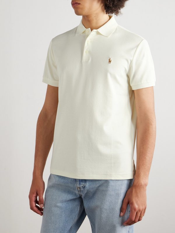 Logo-Embroidered Cotton-Jersey Polo Shirt - FR Logo-Embroidered Cotton-Jersey Polo Shirt - FR