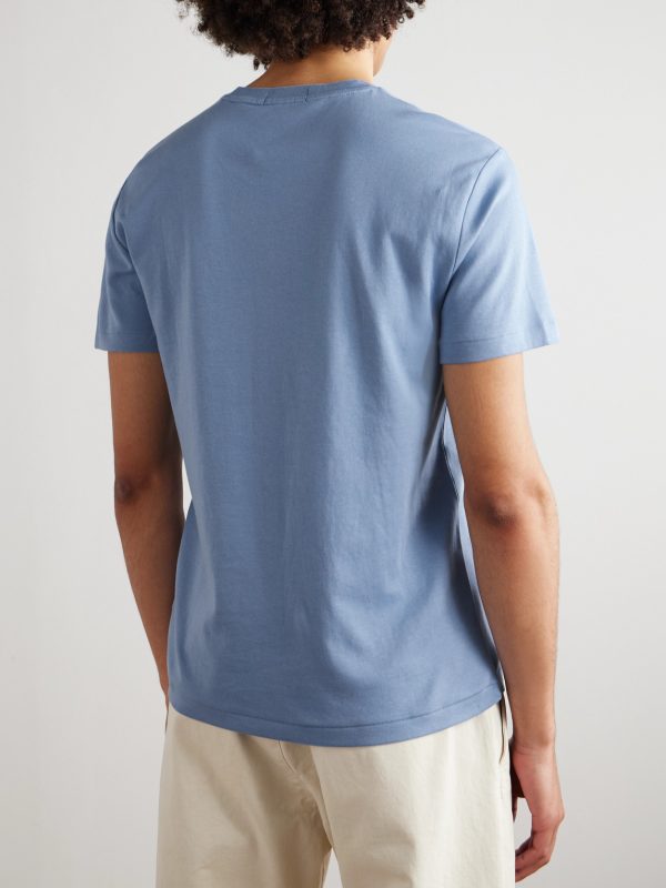 Logo-Embroidered Cotton-Jersey T-Shirt - BK Logo-Embroidered Cotton-Jersey T-Shirt - BK