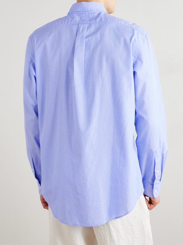 Button-Down Collar Cotton Shirt - BK Button-Down Collar Cotton Shirt - BK